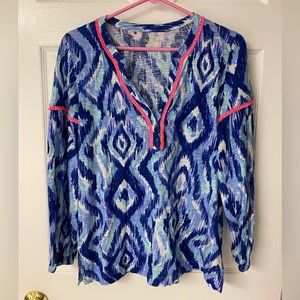 Lilly Pulitzer Kalissa Tunic in Blue Swish Skipped a Beach